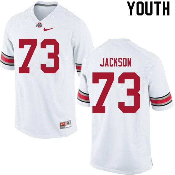 Ohio State Buckeyes #73 Jonah Jackson Youth College Jersey White